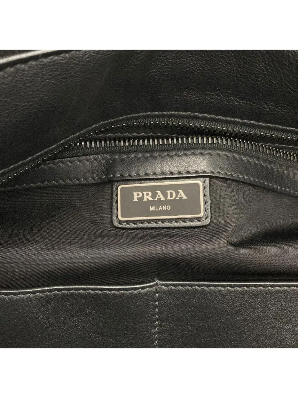 Prada Logo Tote Calf